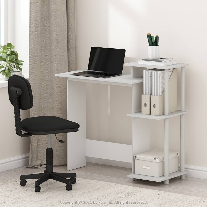 Computer Desk with Shelves - Modern Writing Desk for Home Office & Workspace