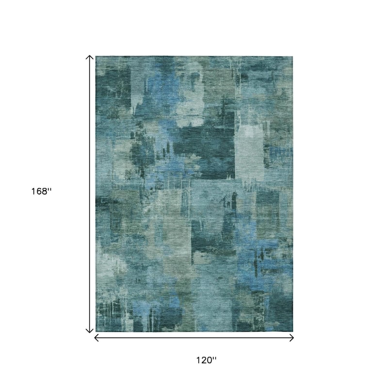 HomeRoots Abstract Transitional Rectangle Outdoor Rug
