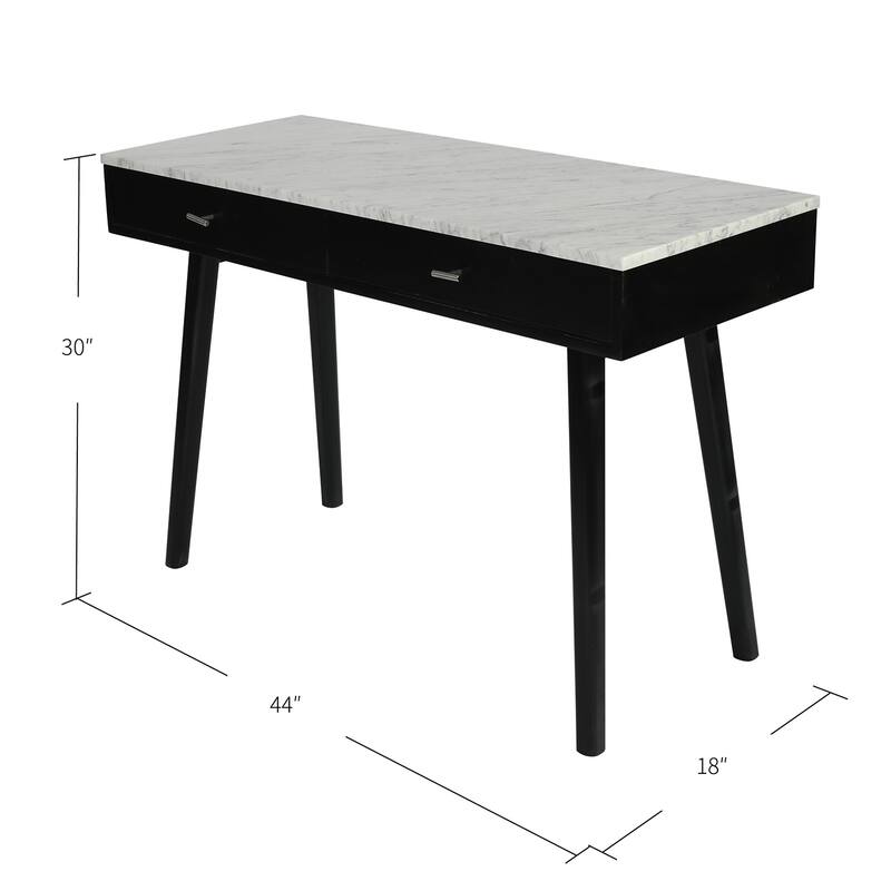 Versatile And Stylish Marble White Writing Desk To Elevate And Complete Any Space