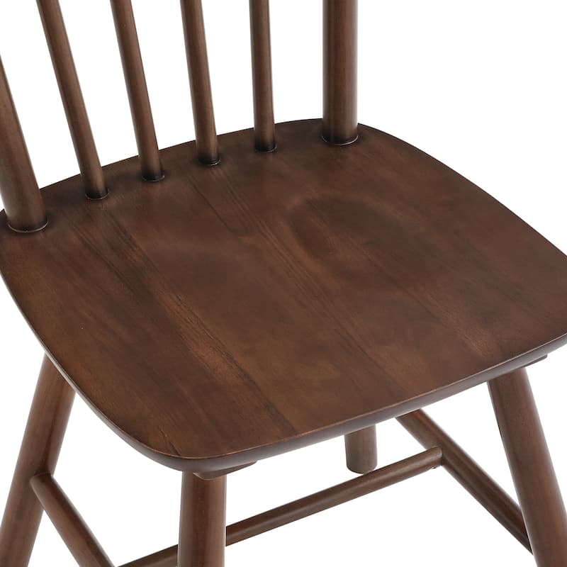 Set of 4 Farmhouse Wooden Kitchen Chairs - N/A
