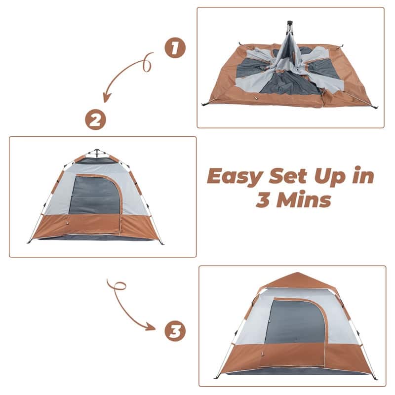 Quick Opening Four-Person Family Tent Camping Tent