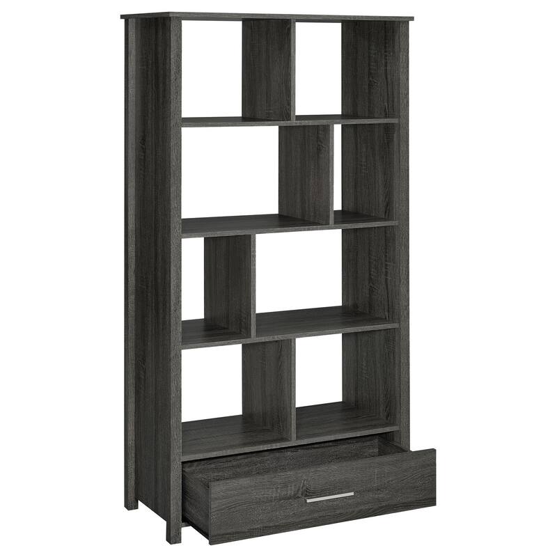 3-Shelf Bookcase Cappuccino Finish Small Open Storage Organizer with Modern Design for Bedroom or Office Space