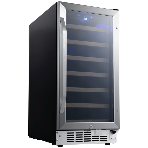 Edgestar Cwr302sz 15 Inch Wide 30 Bottle Built In Wine Cooler Beverage Refrigerators Kitchen Dining