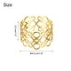 preview thumbnail 2 of 8, Napkin Rings Round Metal Hollow Napkin Holder for Dinner Table Gold - Gold - 6pcs - Set of 6