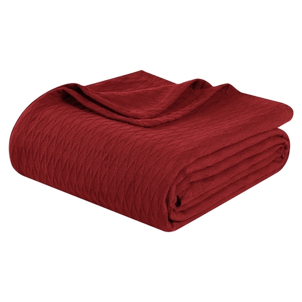 Superior Diamond Weave All-Season Bedding Cotton Blanket Superior Diamond Weave All-Season Bedding Cotton Blanket