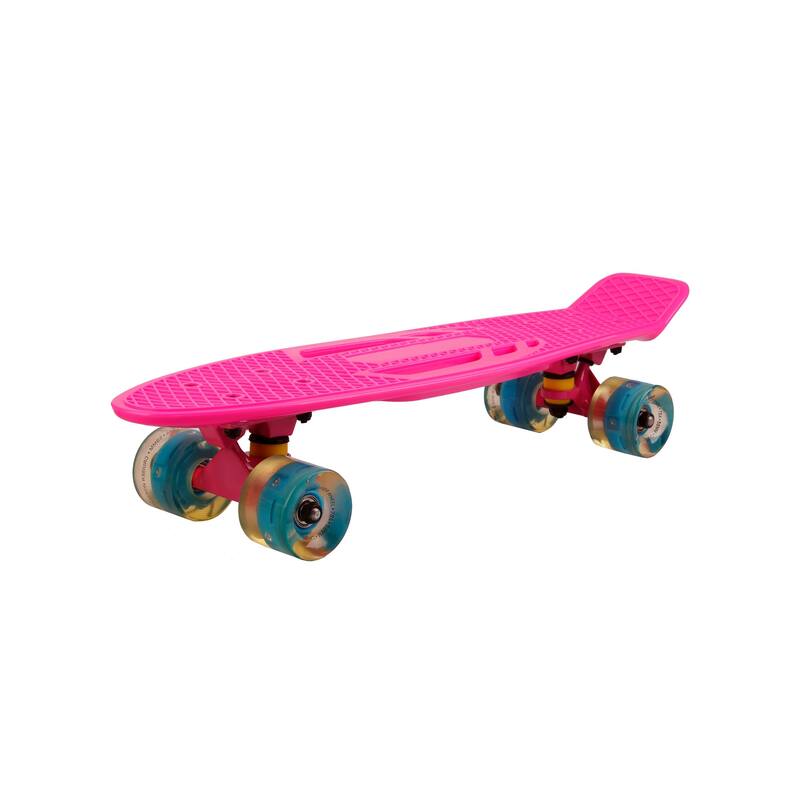 22 Inch Skateboard with LED Light Up PU Wheels And Bendable Deck - 1pc