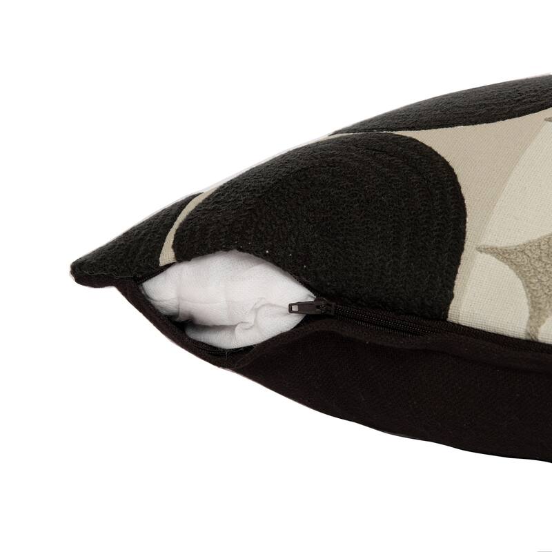 Sevita Contemporary Geometric Hand-Woven Indoor Throw Pillow