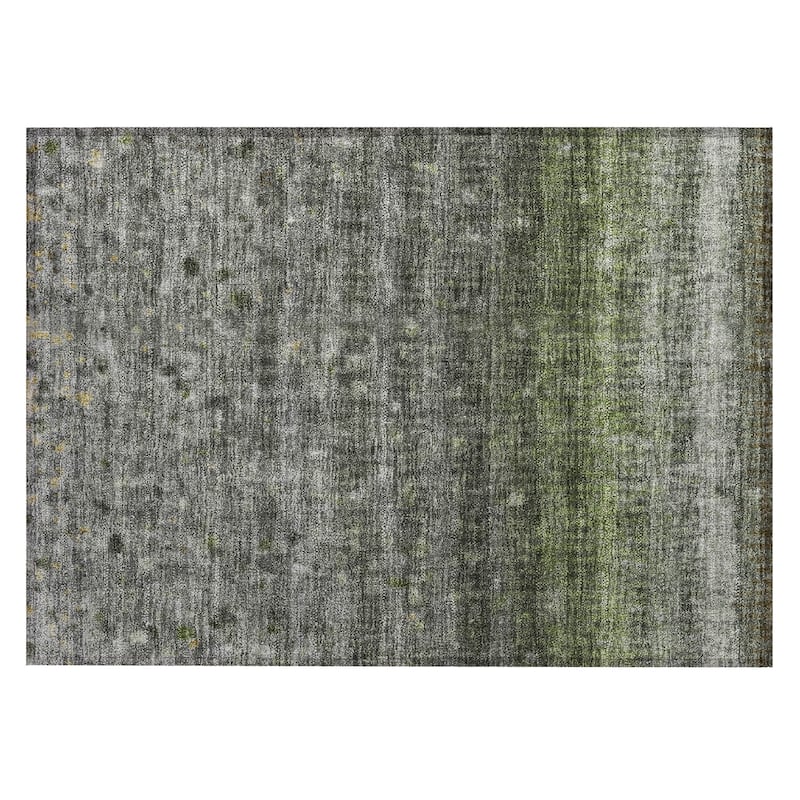Machine Washable Indoor/ Outdoor Abstract Ombre Chantille Rug