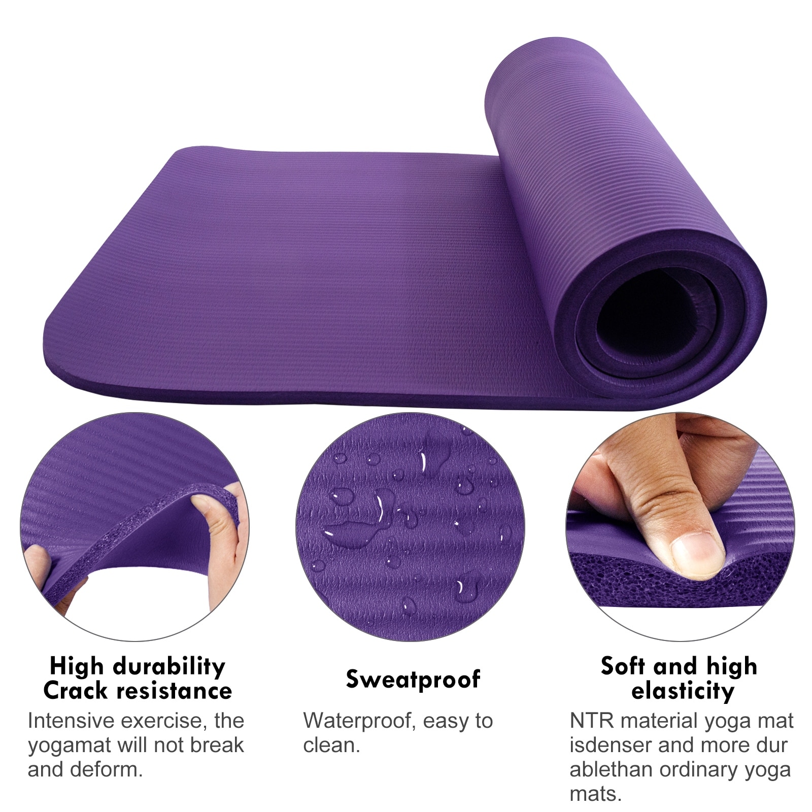 Pro Space Pink High Density Large Yoga Mat 79 in. L x 52 in. W x