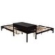 preview thumbnail 8 of 7, Full Size L-shaped Platform Beds with Drawers Linked with Built-in Rectangle Table and Twin Size Trundle.