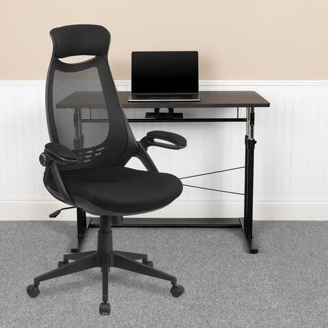 High Back Mesh Executive Swivel Office Chair with Flip-Up Arms