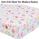 preview thumbnail 38 of 52, Princess Flower Butterfly Ladybug Animals Dot Girls Pink Purple Cotton Toddler/Baby Crib Child Fitted Sheet Set (Pack of 3)