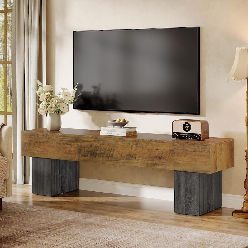 63 Inches Farmhouse TV Stand for 55/60/65/70 Inch TV