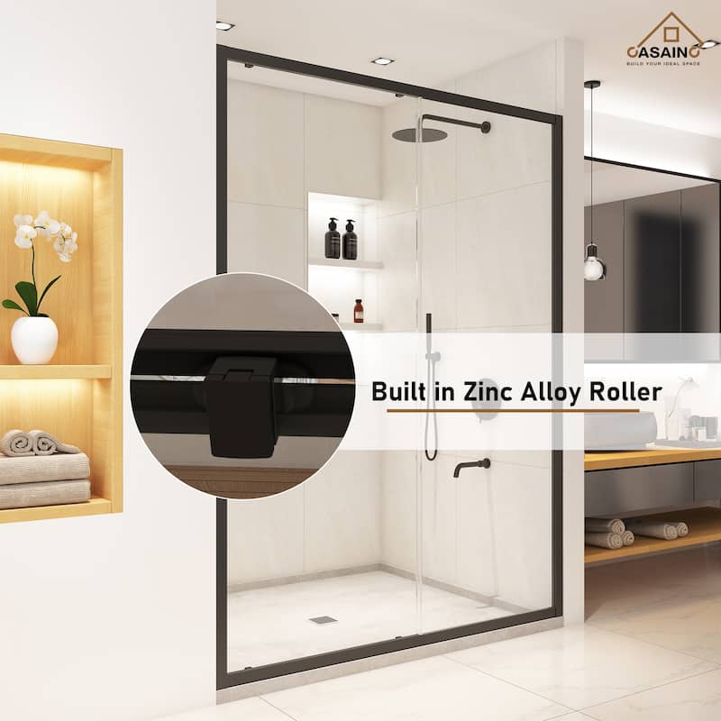 CASAINC 60 "x 72" Framed Single Sliding Shower Door
