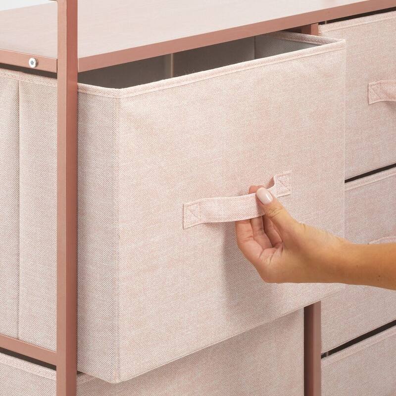 mDesign Wide Dresser Storage Tower Organizer Unit, 5 Drawers