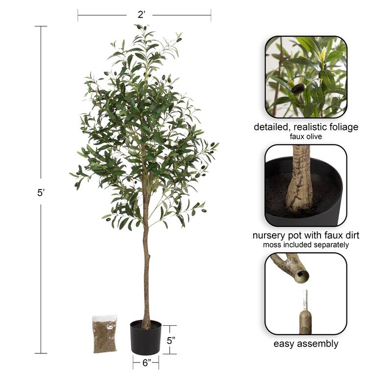 Kate and Laurel Oliveira Faux Olive Tree
