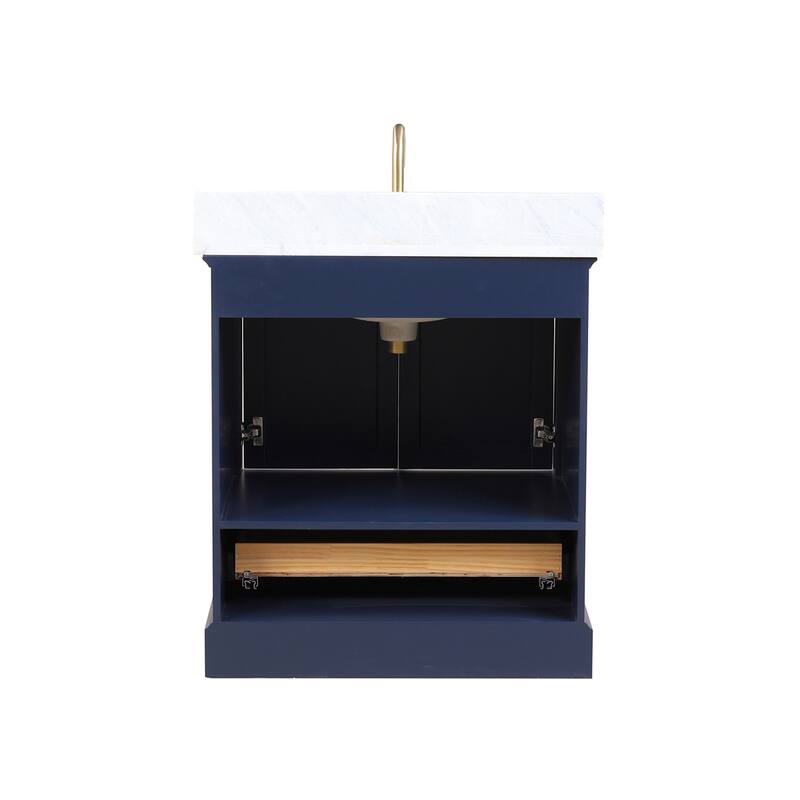 Blossom Copenhagen 30" Bathroom Vanity with Marble Top, Sink & Mirror