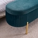 preview thumbnail 45 of 120, Velvet Storage Bench for Bedroom