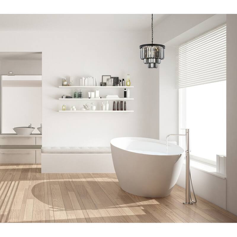 Royce Edge 9-Light Matte Black Chandelier