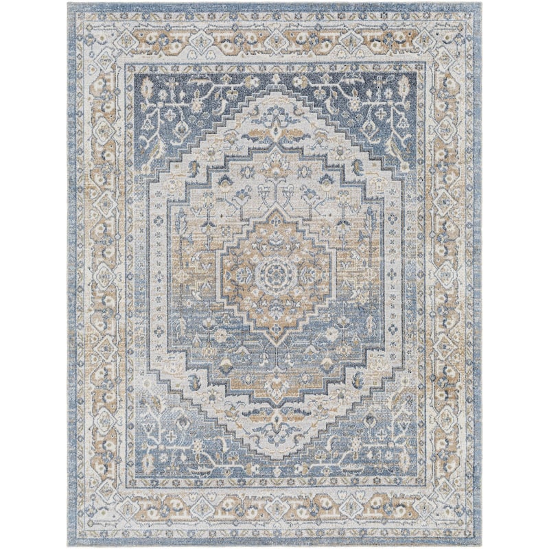 Livabliss Lillian Traditional Medallion Washable Area Rug