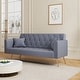 preview thumbnail 14 of 13, 71" Velvet Green Gray Double Sofa Bed