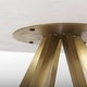 preview thumbnail 7 of 10, Laurent White Marble Top w/Gold Metal Base Dining Table - Off White