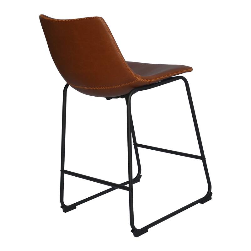 Best Quality Furniture 24-inch Faux Leather Counter Height Chairs