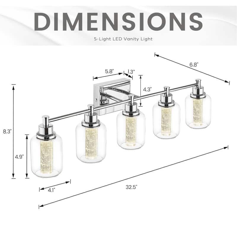 23.4W 5-Light LED Vanity Lighting Fixture