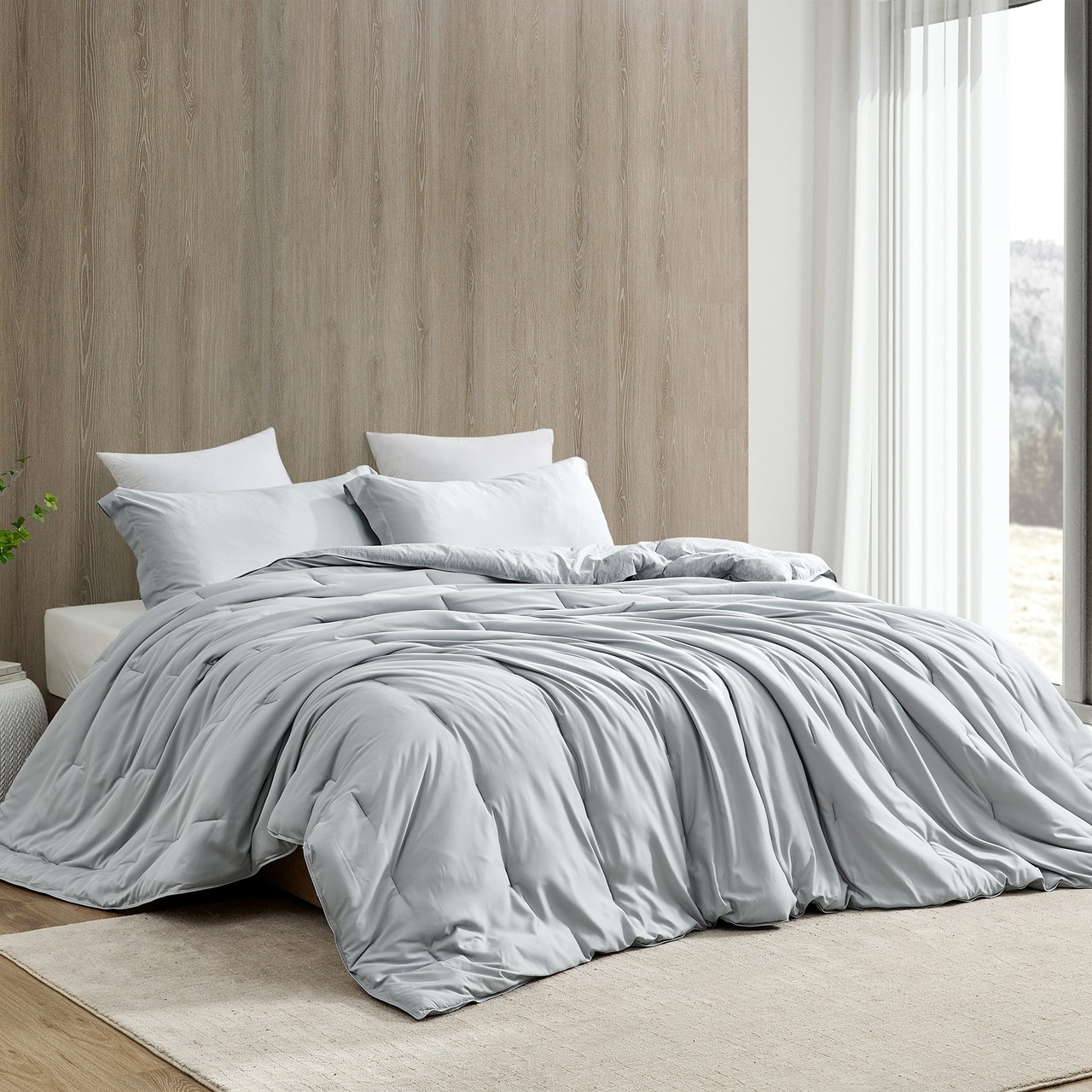 Ice Panda - Coma Inducer® Oversized Cooling Comforter Set - Glacier Gray