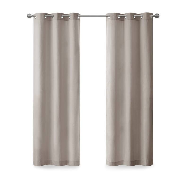Basketweave Room Darkening Curtain Panel Pair(2 Pcs Window Panels)