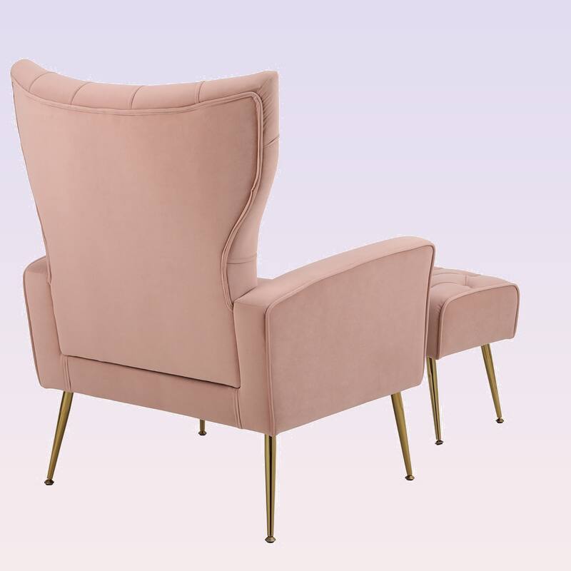 Modern Accent Chair with Ottoman for Living Room