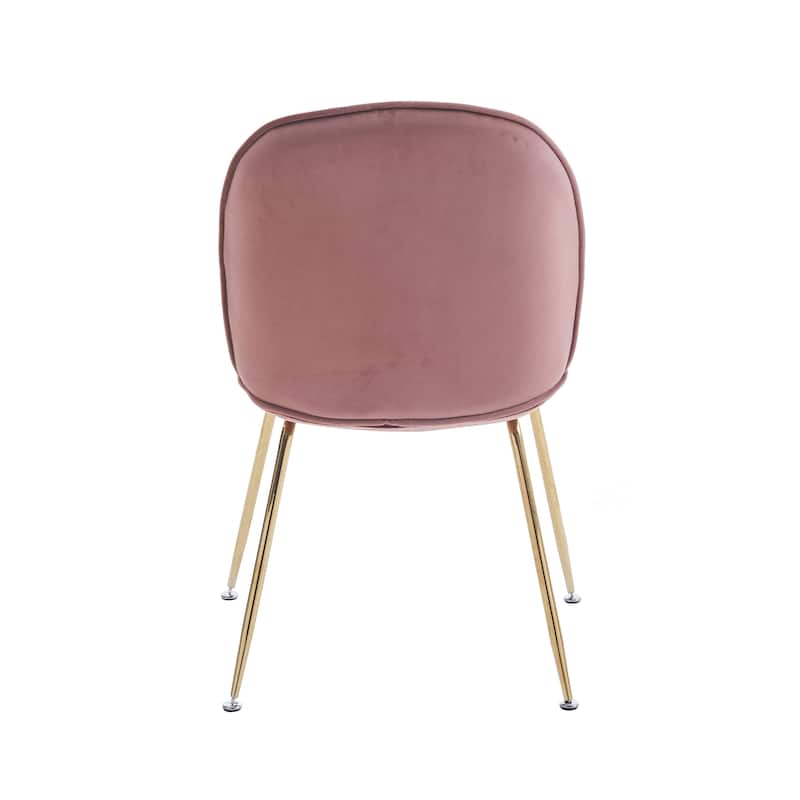 Porthos Home Otis Dining Chair, Suede Upholstery, Gold Legs, Armless