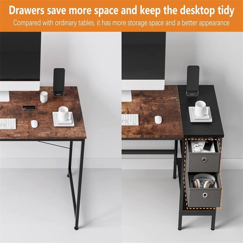 Computer Desk with Drawers 47" Study Writing Desks