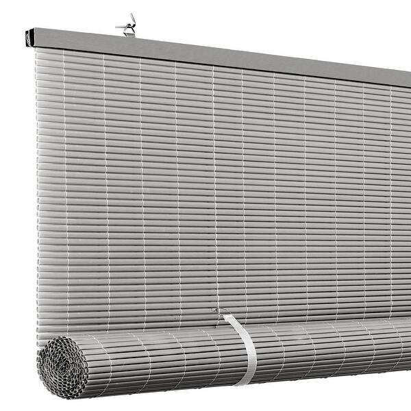 Shop Porch Den Longacre Vinyl Cordless Roll Up Blind On Sale Overstock 29057636 72x72 Grey