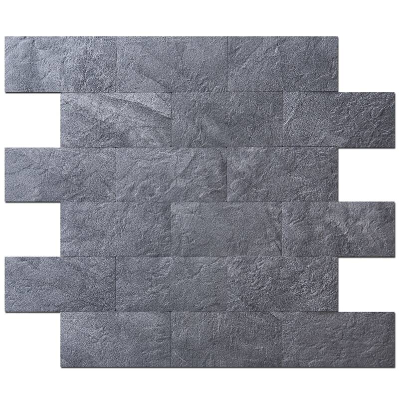 Art3d 10-Pack Peel and Stick Backsplash Tile for Kitchen Bathroom Fireplace Vanitity, Self-Adhesive Subway Wall Tile - Grey