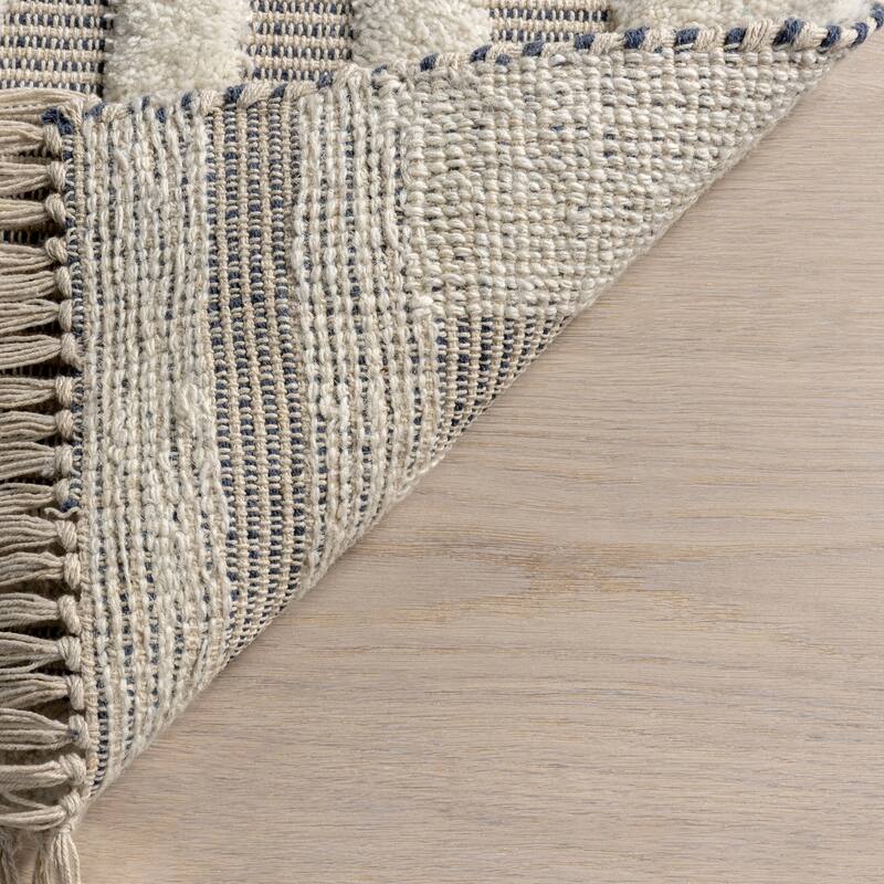 Merrick Tasseled Cotton and Wool Area Rug
