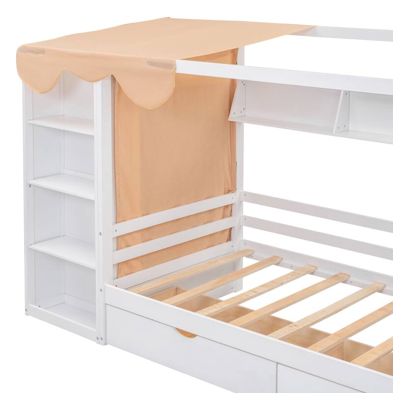 House Bed with Multiple storage spaces