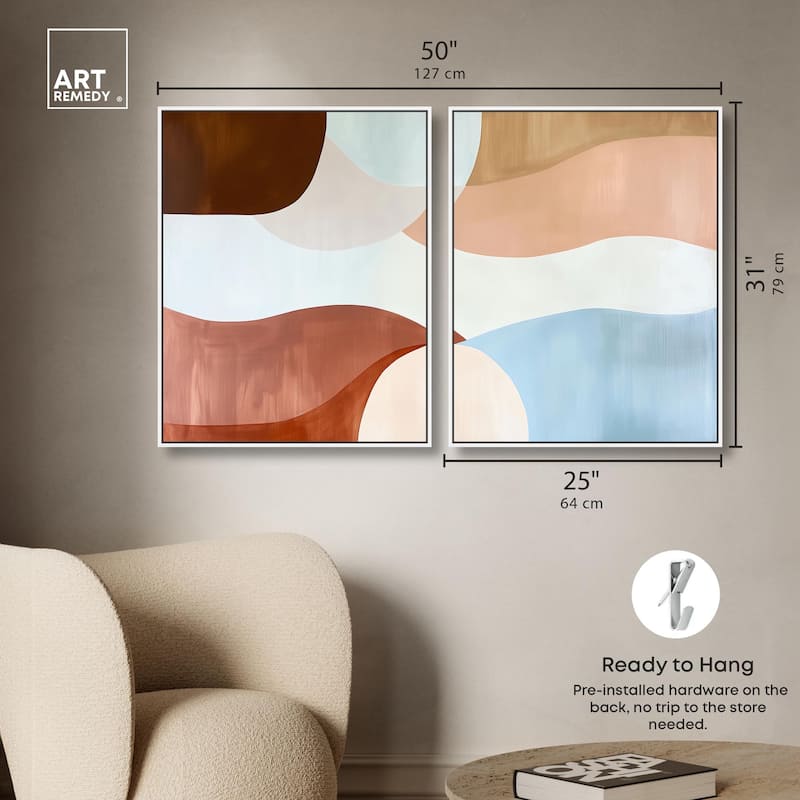 Evolving Shapes I Canvas Set of 2 by Art Remedy