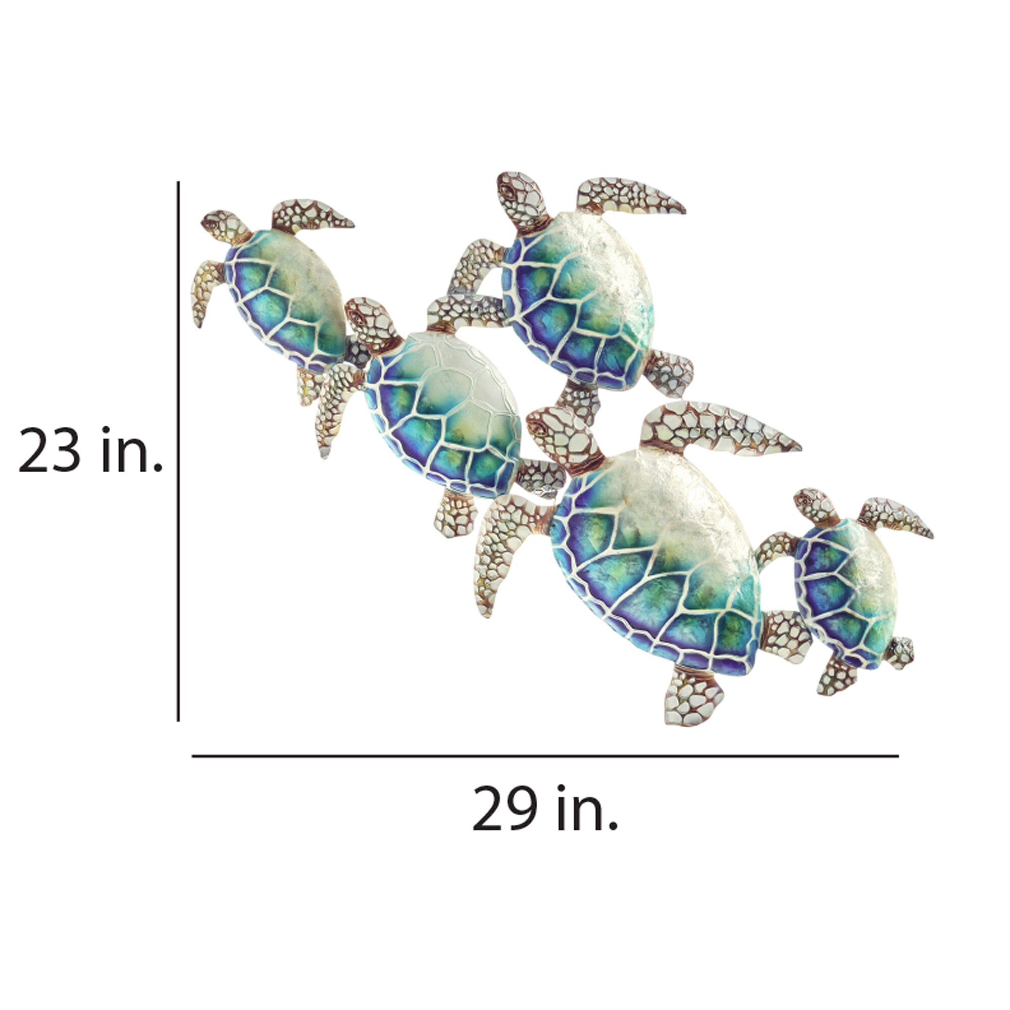 Shop Sea Turtle Wall Decor Group Of Five 2 X 29 X 23 Overstock