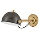 preview thumbnail 1 of 9, Hinkley Lighting 46470 Spence 7" Tall Wall Sconce Black / Heritage Brass