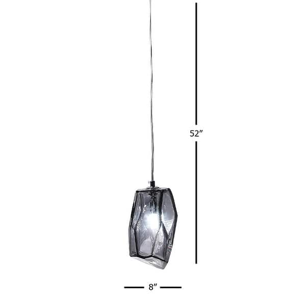 Altair Smoke Handcrafted Art Glass Mini Pendant