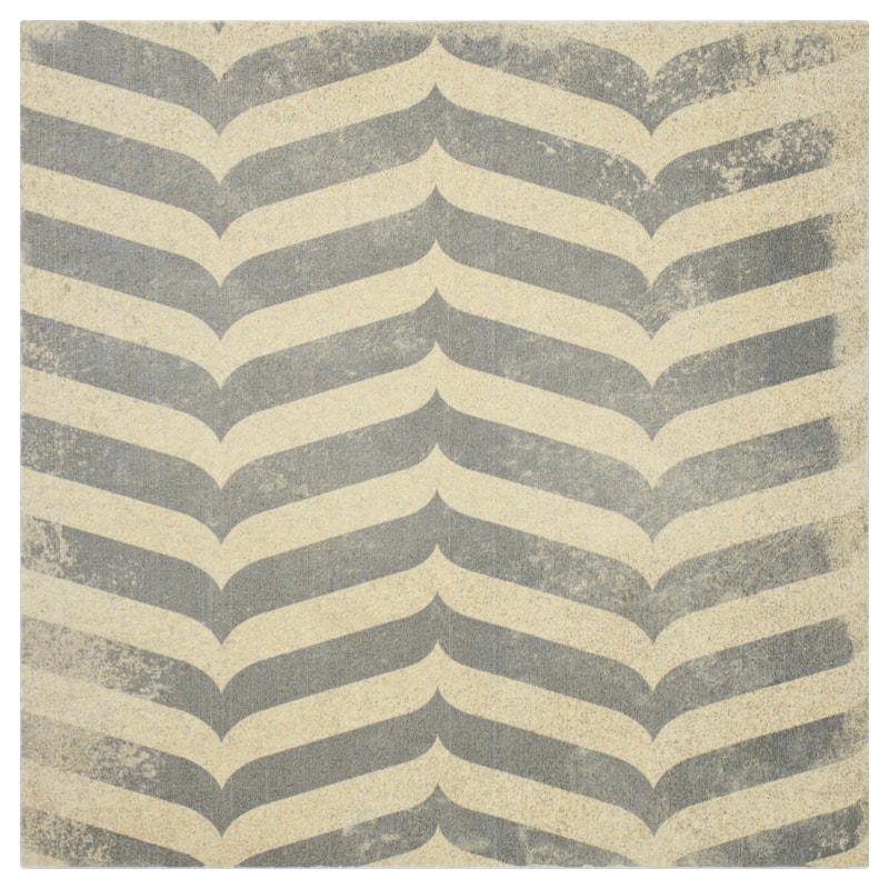 Cruz Bay Studio MKT61123 Seville - 8" x 8" Encaustic Floor and Wall - Sepia Matte