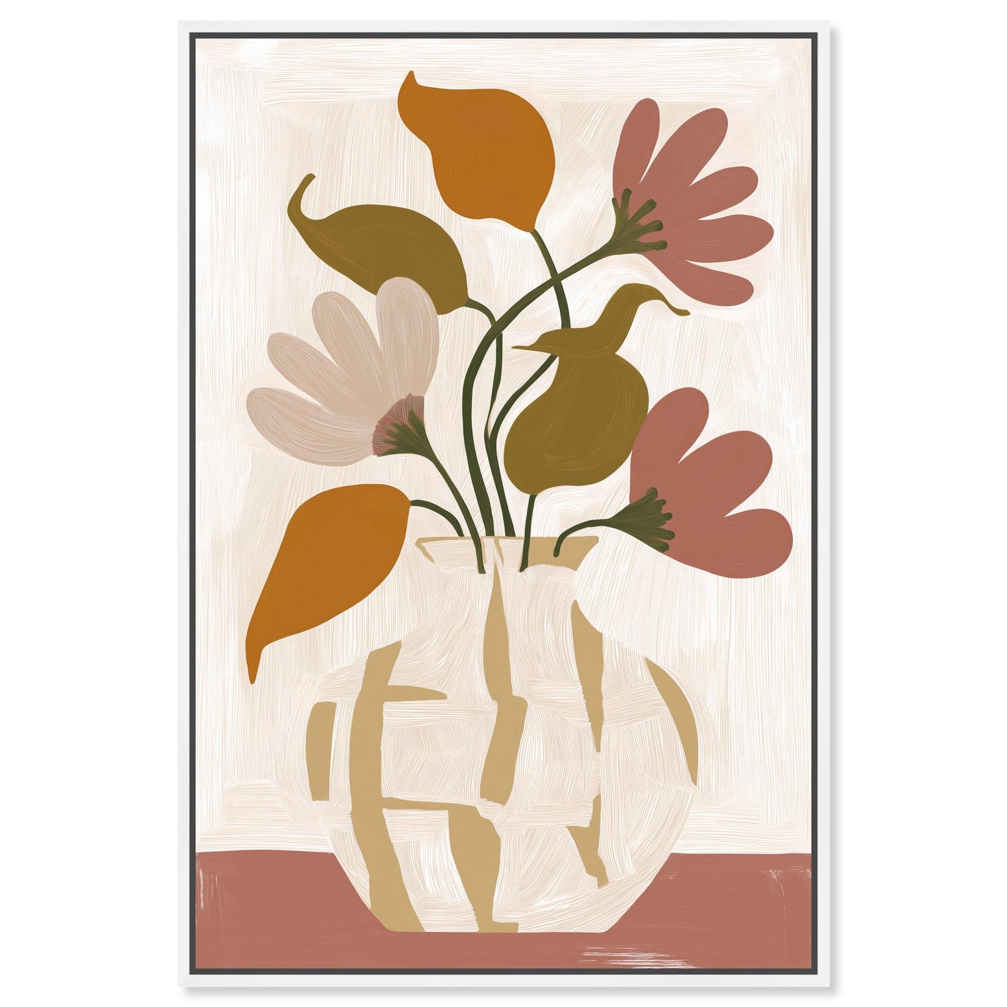 Faux Botanical I Flower Wall Decor Canvas Print by Art Remedy