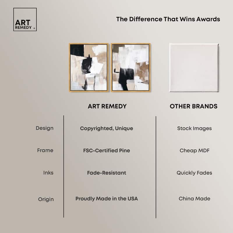 Endless Contrast Canvas Set of 2 by Art Remedy