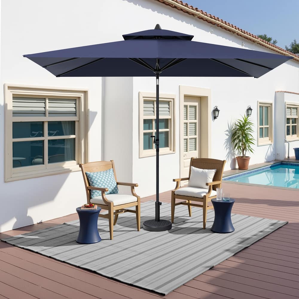 Crestlive Products Outdoor Patio Market Umbrella with Tilt & Crank, Umbrella Base Included