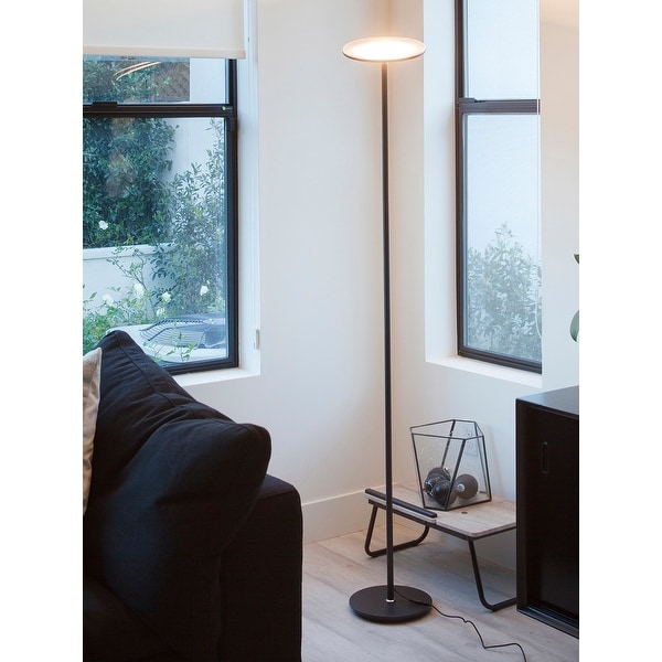Brightech Sky Flux 67 in. Classic Black Industrial Dimmable and Color Temperature Adjustable LED Floor Lamp On Sale Bed Bath Beyond 35419434