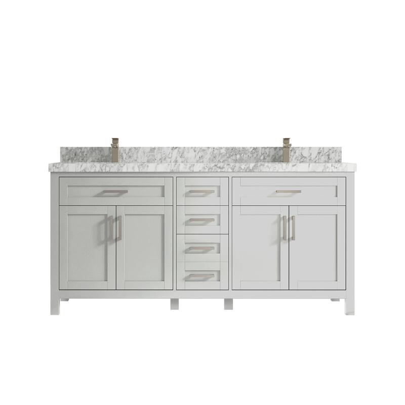 Willow Collections 72 in. W x 22 in. D Cambridge Double Sink Bathroom Vanity with Countertop