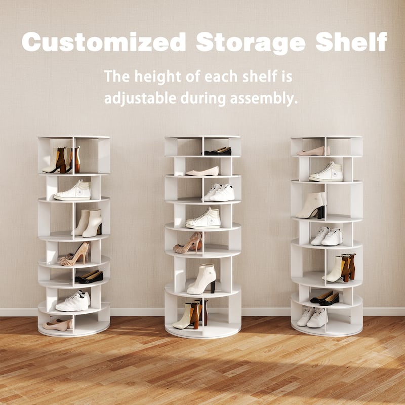 32 Pair Rotating Shoe Rack Tower - 32 Pair
