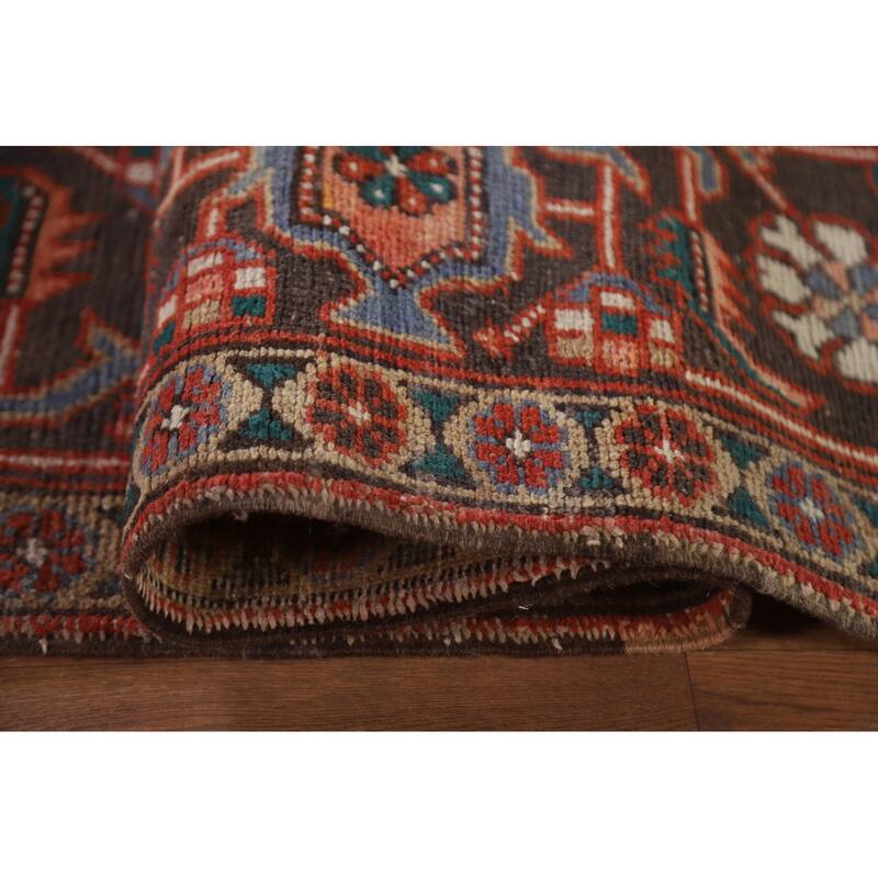 Hand Knotted Oriental 100% Wool Carpet Traditional Medallion Red Heriz Area Rug - 12' 8'' X 9' 9''