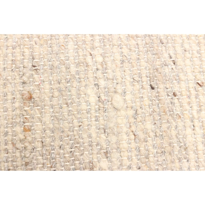 ECARPETGALLERY Braid weave Sienna Tan Wool Rug - 5'0 x 7'11